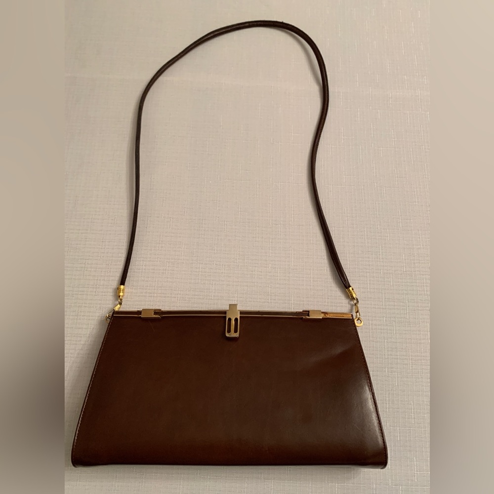Genuine Leather Brown Shoulder Bag